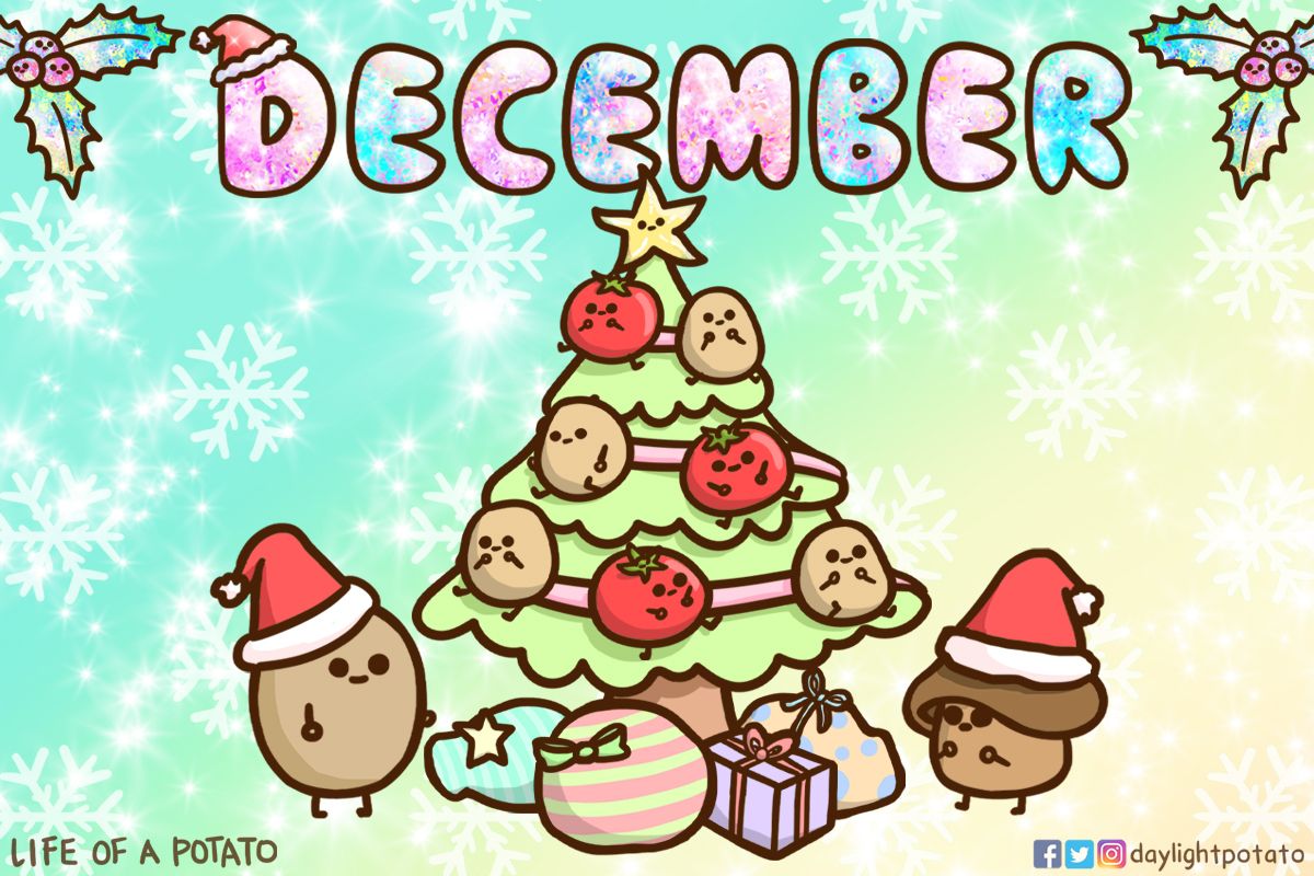 IPhone wallpaper with cute Christmas characters + Wallpapers Download 2023